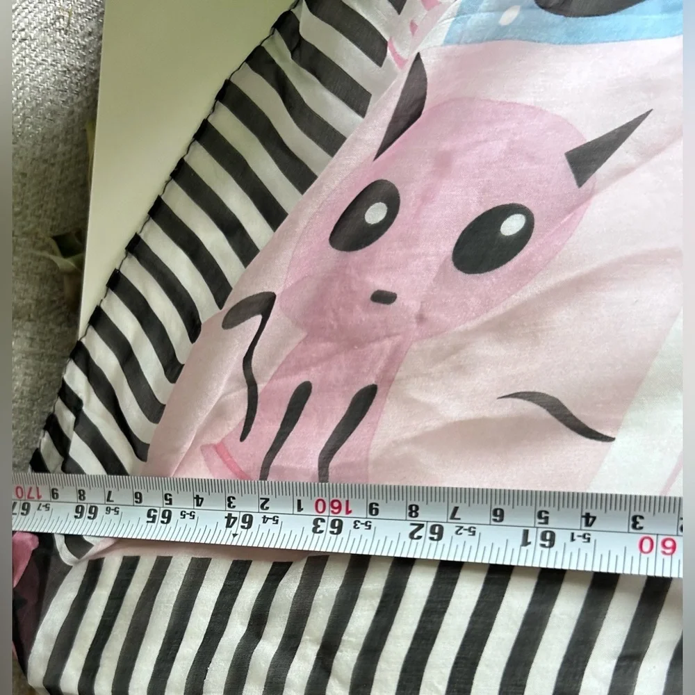 Moschino scarf wrap long rectangle Women's Pink Graphic Printed doll toy print